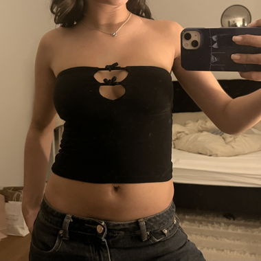 Subdued Bow Detail Bandeau Top