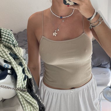 Basic Top beige Zara S