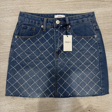 Gonna di jeans con strass - Forever 21