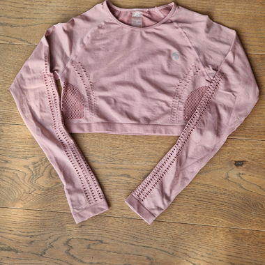 Oceans Apart Crop Sports Sweat Pink M
