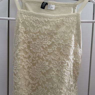 Crop Top gelb Spitze