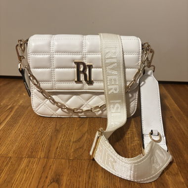 Sac banane blanc avec chaîne
