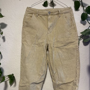 Cord Hose Beige/Dunkel-Crème