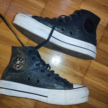 Converse All Star noires pailletées