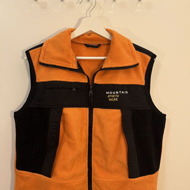 Gilet in pile Mountain Sports Wear arancione e nero