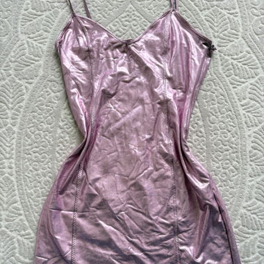 Robe métallisée rose FREE SHIP