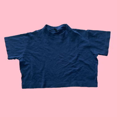 crop top blu scuro