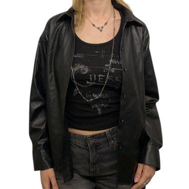 faux leather jacket