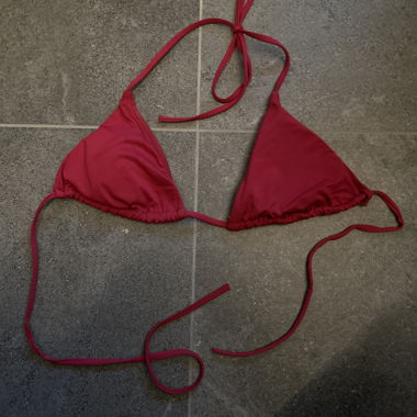 Red Triangle Bikini Top