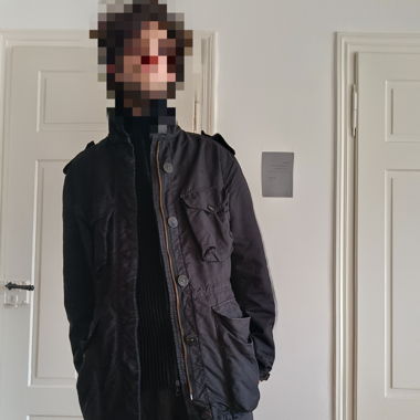 Rough black Stone Island Jacket