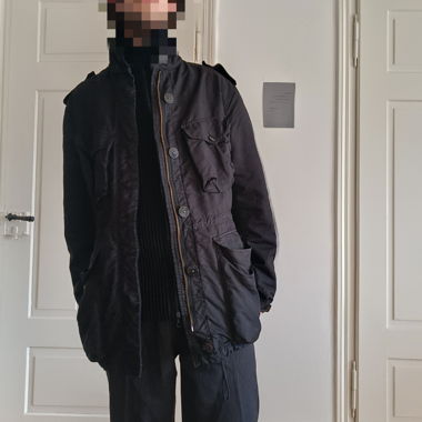 Rough black Stone Island Jacket