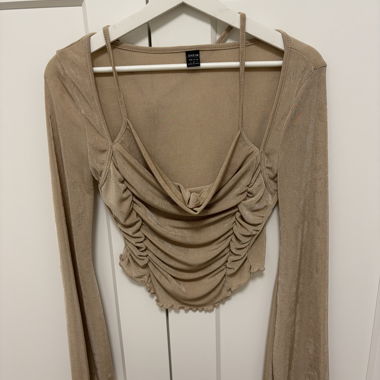 SHEIN ruched long-sleeve top