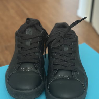 On black sneakers