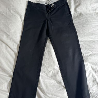 Pantaloni slim straight neri
