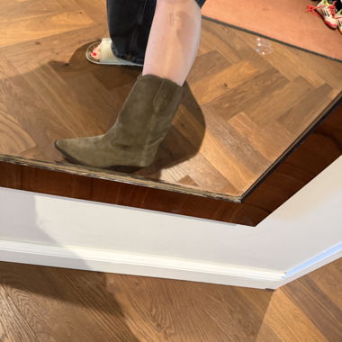Stivali da cowboy in suede