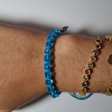2 Bracciali di perle blu