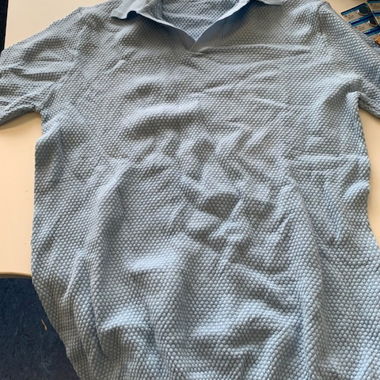 Light Blue Knit Polo Shirt
