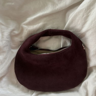 Bordeaux suede bag