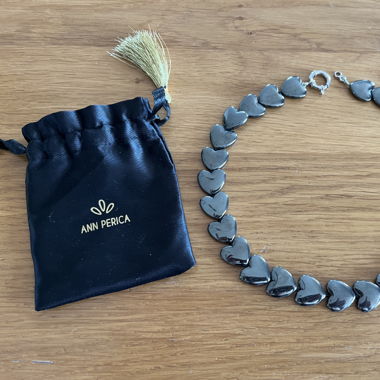 Ann Perica, Halskette, Hämatit-Edelstein / Silber
