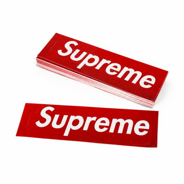 Autocollant Supreme rouge 4x