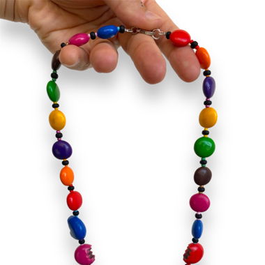 Collier style Smarties artisanal en Fimo