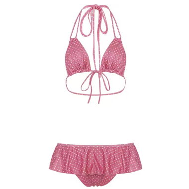 Set bikini rosa a pois