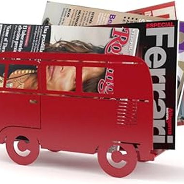 Porte-revues bus vintage rouge Balvi