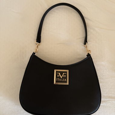 Schwarze Schultertasche 1969 Italia