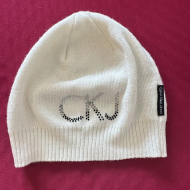 Calvin Klein Beanie Hat Winter Cream One Size