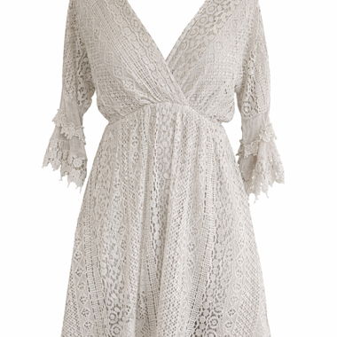 Abito in pizzo crema