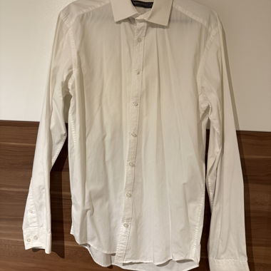 Chemise habillée blanche à manches longues