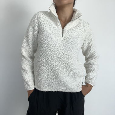 White Sherpa Sweater 