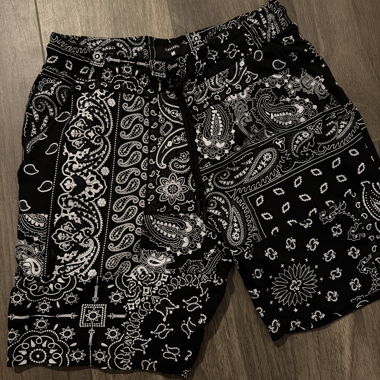 Pantaloncini Bandana nero/bianco M