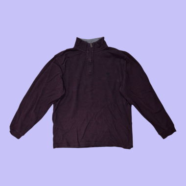 Red Chaps Polo Ralph Lauren 1/4 Zip Knit Sweater