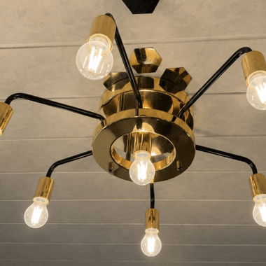 Deckenlampe Gold Schwarz