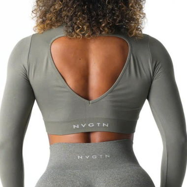 NVGTN Sport Crop Top with Back Cutout