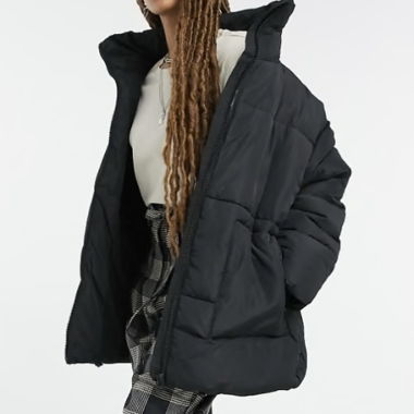 puffy jacket black 