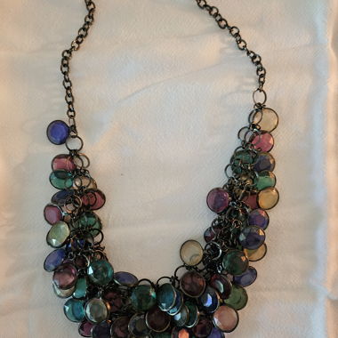 Collier statement multicolore