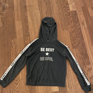 Black children's pullover with white pattern