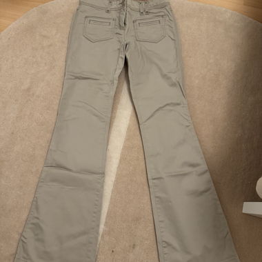 Pantaloni vita bassa grigio/beige kaki PROMOD