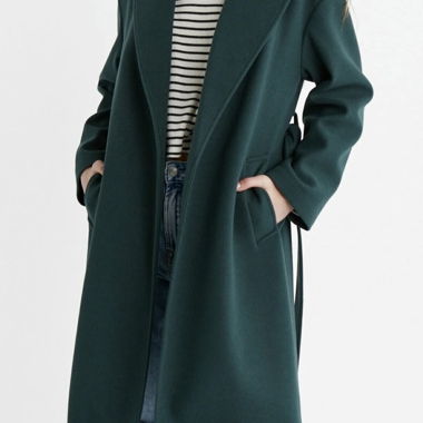 Manteau classique Stradivarius mottled green