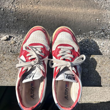 Autry sneakers red and white size 40 vintage