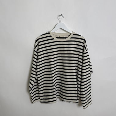 Maglia a maniche lunghe a righe Pull&Bear