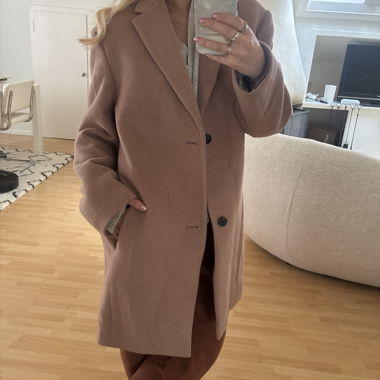 Manteau d'hiver en laine blush pink Reiss femme taille M