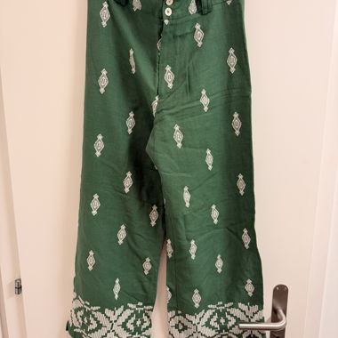 Zara Green Wide-Leg Pants