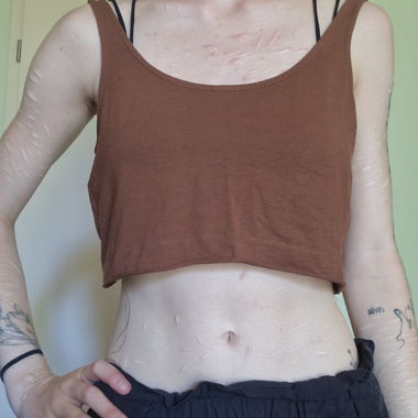 Brown Cropped Tank Top