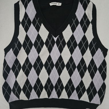 Terranova argyle knit sweater vest XL