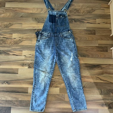 Stonewash Washed Denim Dungarees