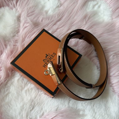 Brown leather belt 