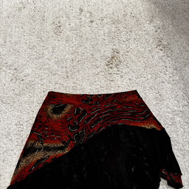Boho Red Golden Leo Skirt 